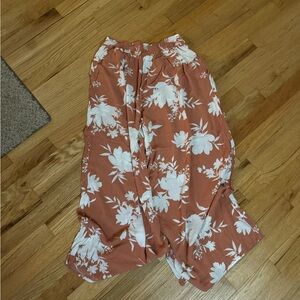 Ces Femme Wide Leg Pants - Rust and White Floral
